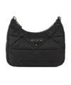 Prada Padded Re-nylon Shoulder Bag In Black