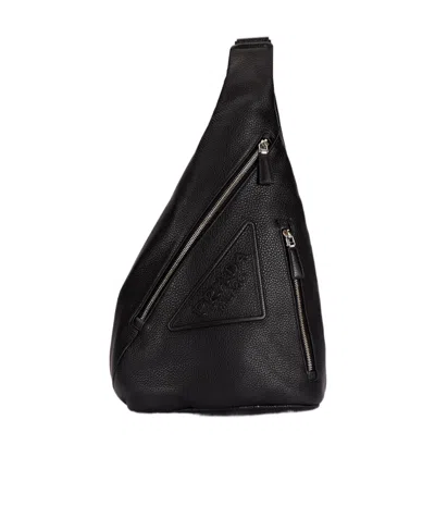 Prada Logo Shoulder Bag In Black