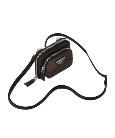 Prada Logo Shoulder Bag In Black