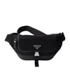 Prada Re-nylon And Saffiano Leather Shoulder Bag In Black