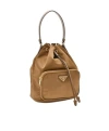 Prada Logo Shoulder Bag In Brown