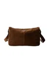 Prada Suede Shoulder Bag In Cocoa Brown