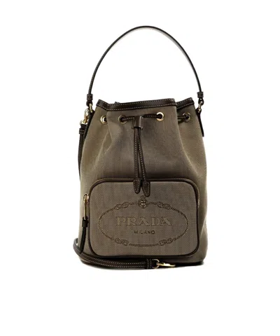Prada Logo Shoulder Bag In Multicolor