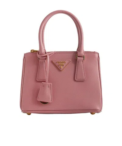 Prada Logo Shoulder Bag In Pink