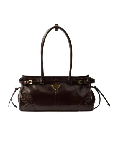 Prada Medium Bonnie Tote Bag In Brown