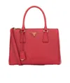 Prada Galleria Saffiano Leather Medium Bag In Red