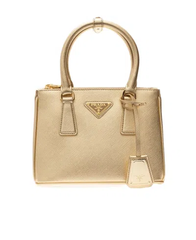 Prada Logo Shoulder Bag In Yellow
