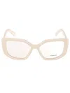 Prada Logo Sided Glasses In Neutral