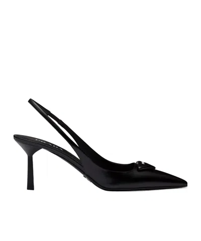 PRADA PRADA POINTED-TOE SLINGBACK PUMPS