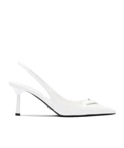 PRADA PRADA POINTED-TOE SLINGBACK PUMPS
