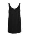 Prada Front Embossed Mini Dress Re-nylon Round Neck In Black