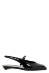 Prada Mary Jane Patent Pointy-toe Slingback Ballerina Flat