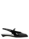 Prada Mary Jane Patent Pointy-toe Slingback Ballerina Flat