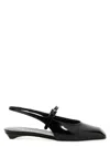 Prada Mary Jane Patent Pointy-toe Slingback Ballerina Flat