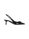 Prada Patent Padded Triangle Slingback Pumps