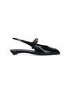 Prada Black Patent Leather Slingback Ballerina