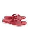 Prada Logo Slippers In Red