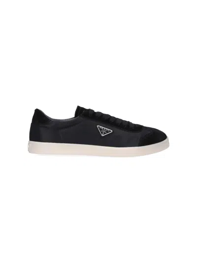 Prada Logo Trainers In Black