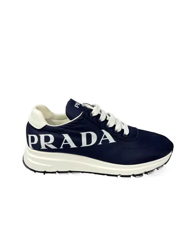 Prada Logo Sneakers In Blue