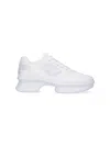 Prada Wavy Triangle Logo Low-top Sneakers In White