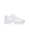 Prada Wavy Triangle Logo Low-top Sneakers In White