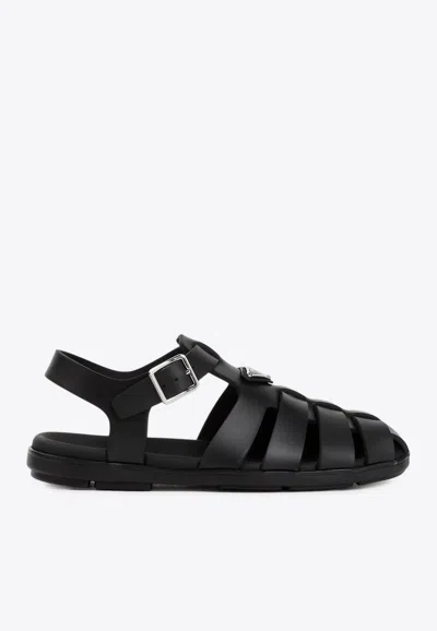 PRADA LOGO SOFT PROJECT SANDALS