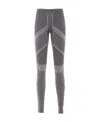 Prada Logo Sports Leggings In Hemp Gray