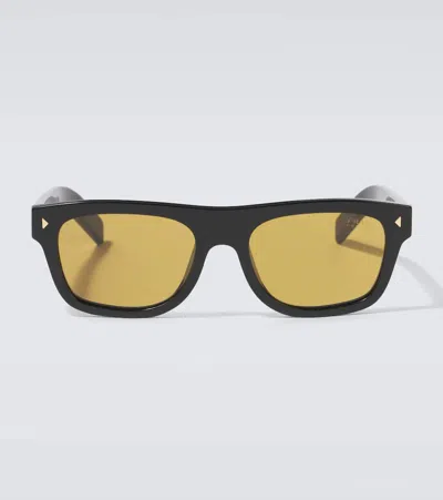 Prada Eckige Sonnenbrille In Schwarz