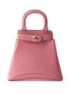 Prada Logo-stamp Leather Tote Bag In Pink