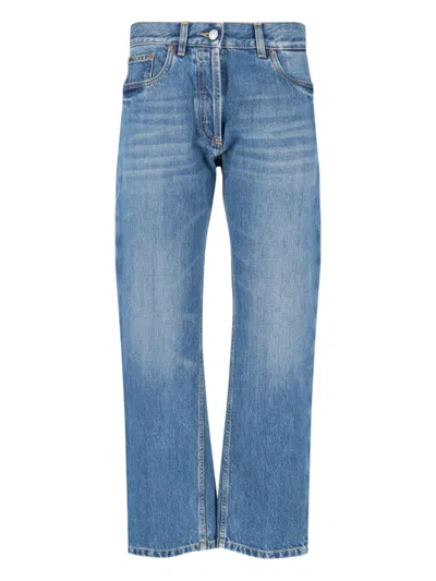 Prada Logo Straight Jeans