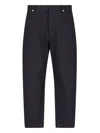 Prada Triangle-logo Tapered-leg Jeans In Black