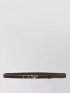 Prada Logo Suede Belt Adjustable Size In Brown