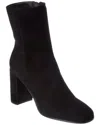 Prada Logo Suede Bootie In Black