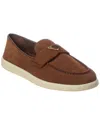 Prada Saint Tropez Suede Loafers In Brown