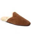 Prada Logo Suede Mule In Brown