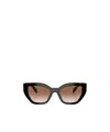 Prada Cat-eye Tortoiseshell-effect Sunglasses In Black