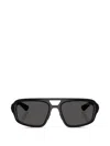 Prada Classic Doublebridge Squareframe Sunglasses In Black