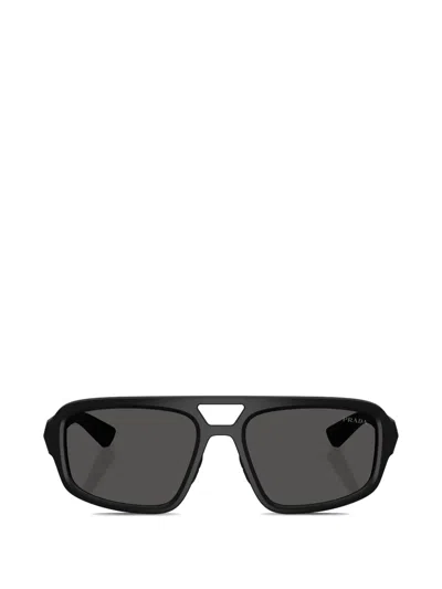 Prada Logo Sunglasses In Black
