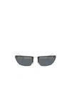 Prada 0pr C52s Angular Metal Frame Sunglasses In Blue