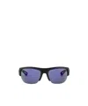 Prada Logo-print Sunglasses In Blue Lenses/purple