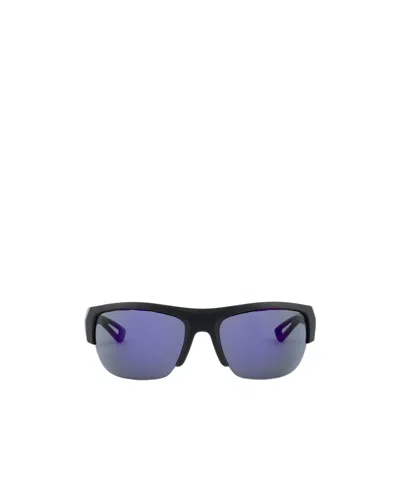 Prada Logo-print Sunglasses In Blue Lenses/purple