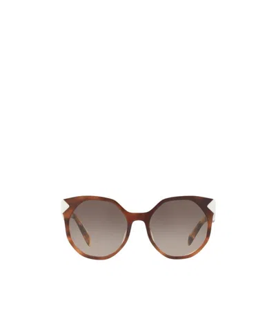 Prada Logo Sunglasses In Brown