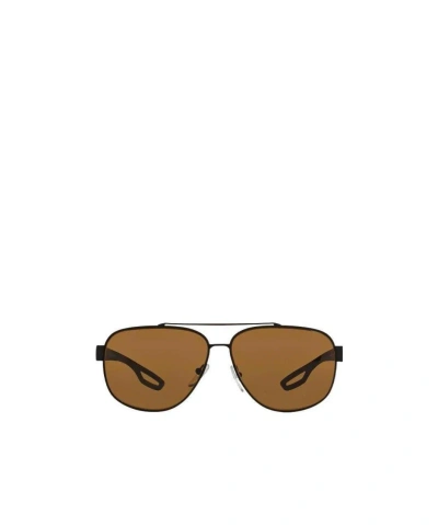 Prada Logo Sunglasses In Brown