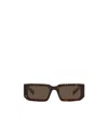 Prada Womens Brown Pr 06ys Rectangle-frame Acetate Sunglasses In Brown