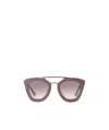 Prada Logo Sunglasses In Gray