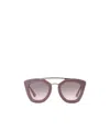 Prada Logo Sunglasses In Gray