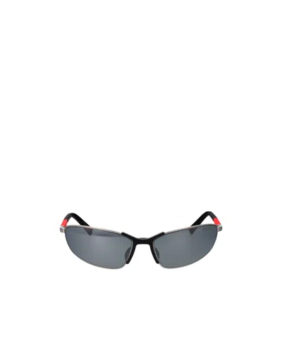 Prada Logo Sunglasses In Gray