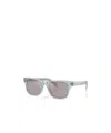 Prada Logo-engraved Square-frame Sunglasses In Gray