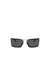 Prada Runway Rectangle-frame Sunglasses In Gray