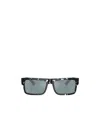 Prada Eckige Sonnenbrille In Schildpattoptik In Gray